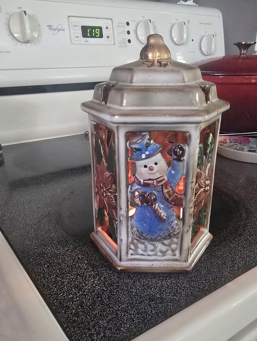 Christmas Snowman Tea Light Lantern